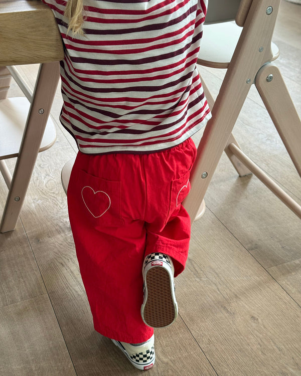 Olivia Heart Jeans Red