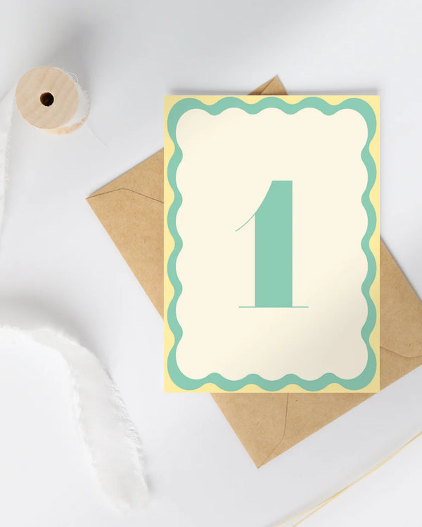 Birthday card 1 year card (A5)