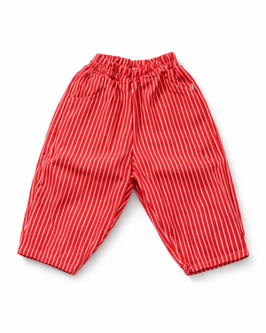 Lucie gestreepte jeans rood