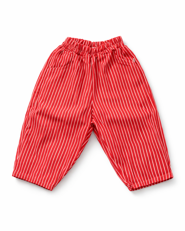 Lucie gestreepte jeans rood