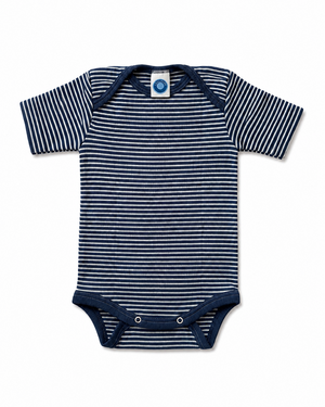 Striped Romper Short Sleeve - Navy
