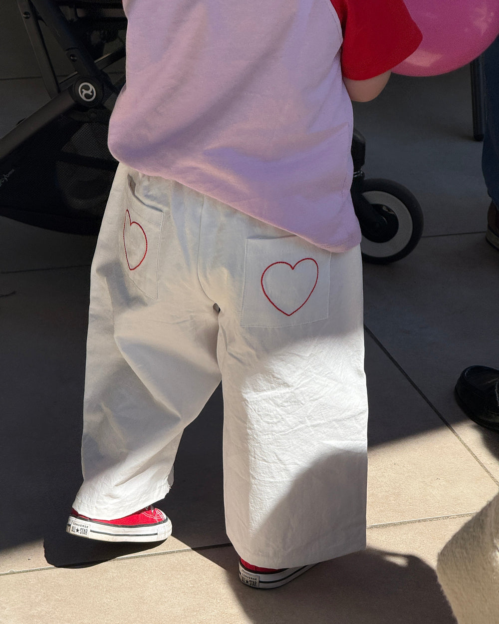 Olivia Heart Jeans White