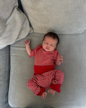 Romper met Strepen Korte Mouw - Rood