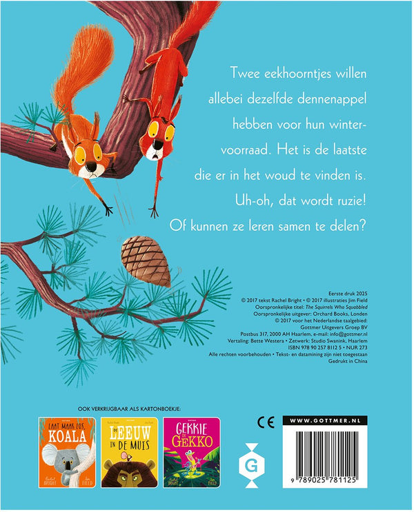 Twee vechtende eekhoorntjes