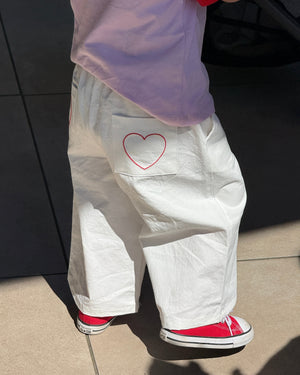 Olivia Heart Jeans White