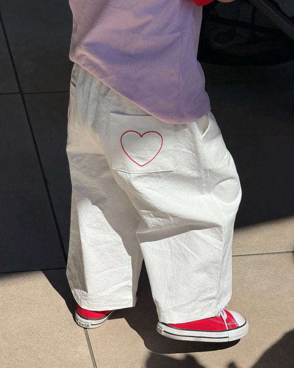 Olivia Heart Jeans White