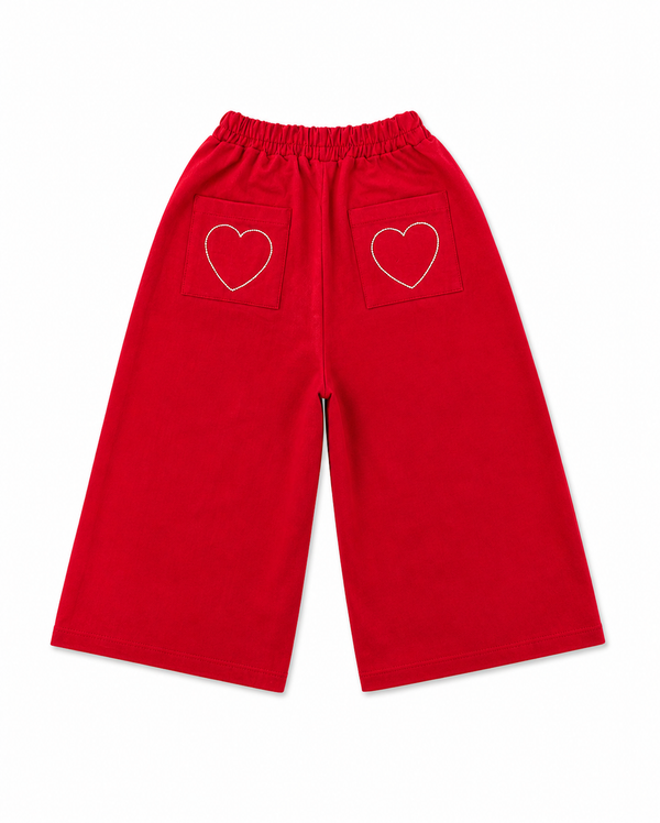 Olivia Heart Jeans Red