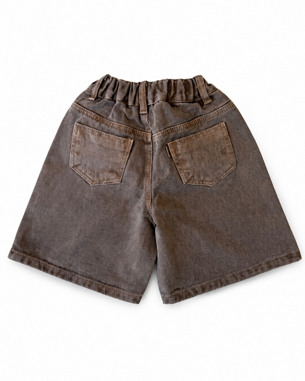 Paris Denim Shorts Brown