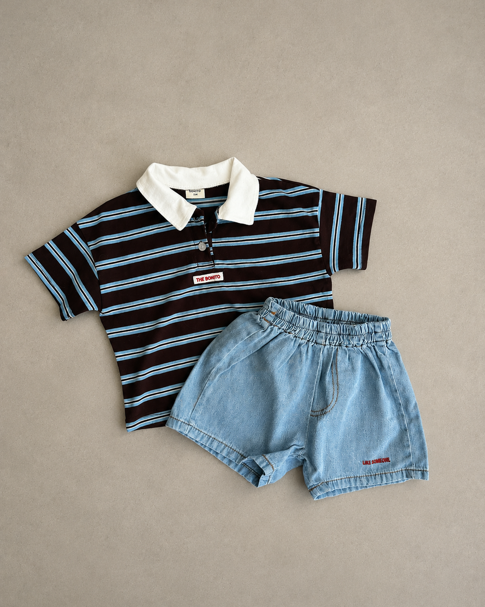 Rosie Polo Brown//Blue - Bebe