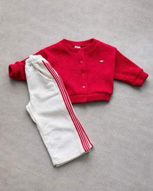Joggers Ecru/Rood - Bebe