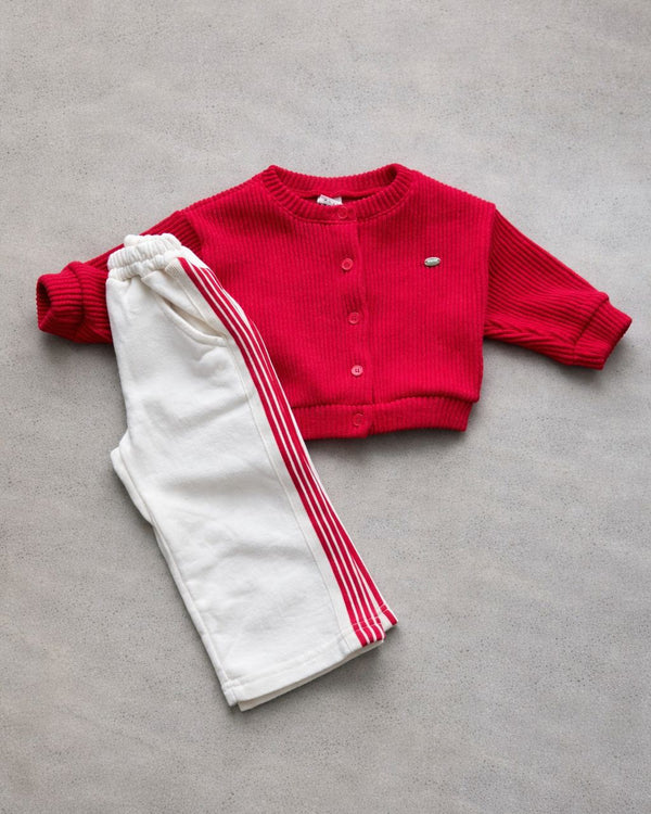 Joggers Ecru/Rood - Bebe