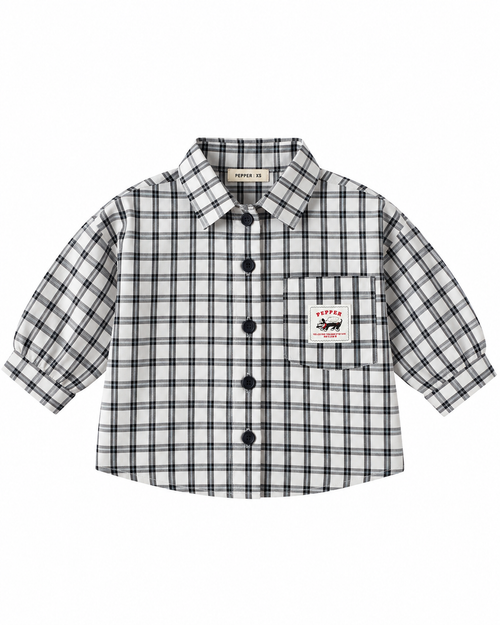 Luke Checkered Shirt White