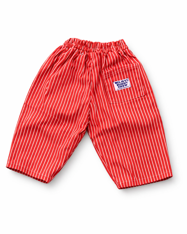 Lucie gestreepte jeans rood