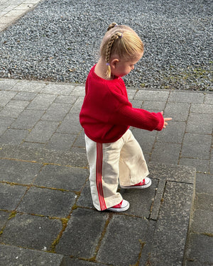 Joggers Ecru/Red