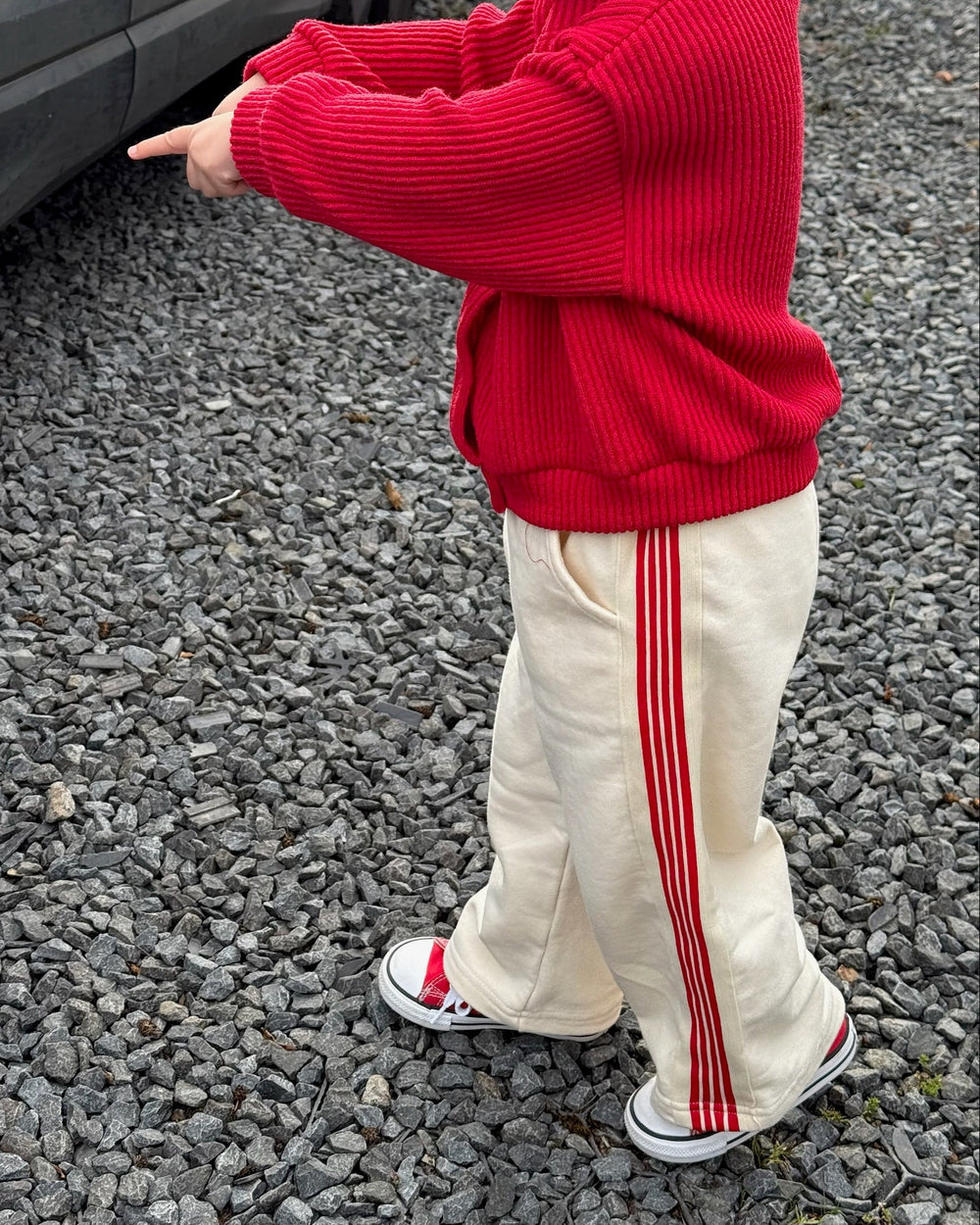 Joggers Ecru/Rood - Bebe