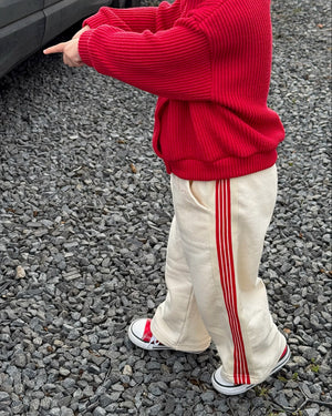Joggers Ecru/Red