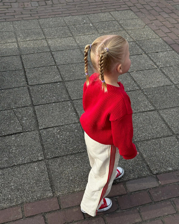 Joggers Ecru/Red