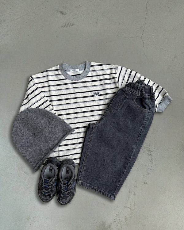 Lou Grey/White Long Sleeve